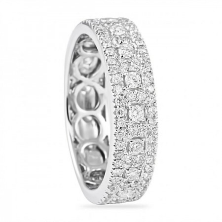 1.00 Carat Round Diamond Eternity Band Ring flat