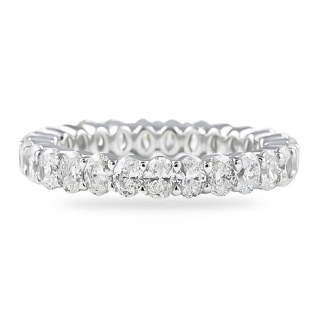 2.05ct Oval Diamond Eternity Band flat