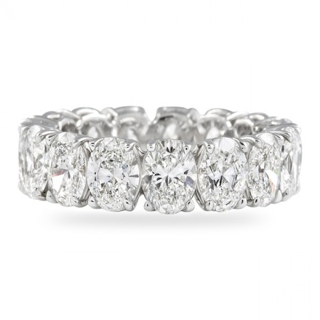 6.20ct Oval Lab-Grown Diamond Eternity Band flat
