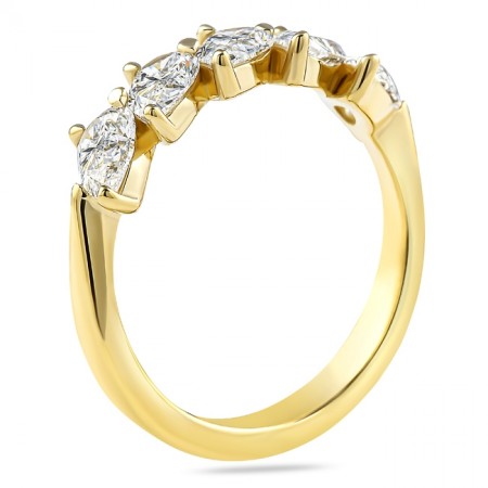 1.5ct Pear Shape Lab Diamond 5-Stone Ring top