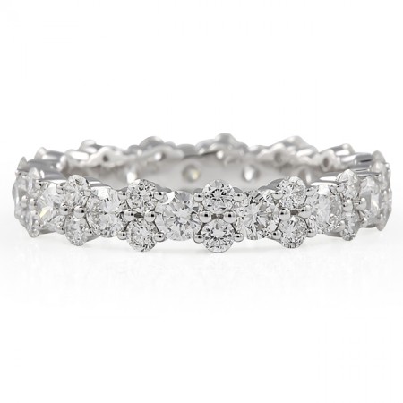 1.87 Carat Round Diamond 'Cluster' Eternity Band yg
