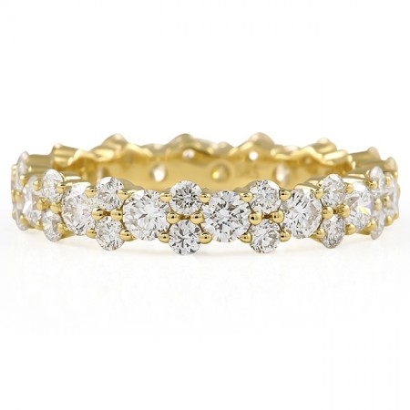 1.87 Carat Round Diamond 'Cluster' Eternity Band yg