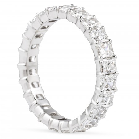 2.75 carat Radiant Cut Lab Diamond Eternity Band flat
