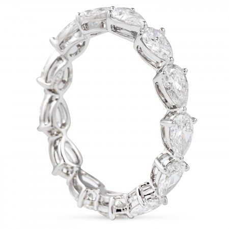 2.05 carat Pear Shape Lab Diamond East West Eternity Band flat