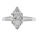 1.75 ct Marquise Diamond Platinum Engagement Ring front view white gold