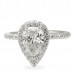 PEAR SHAPE MICRO PAVE HALO ENGAGEMENT RING