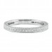 0.80 Carat Three-Row Bright Cut Milgrain Diamond Eternity Band front view white gold