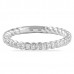 	 0.33 Carat Braided Edge Pave Diamond Eternity Band front view