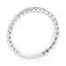 	 0.33 Carat Braided Edge Pave Diamond Eternity Band  profile view white gold