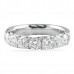 large diamond halfway pave wedding band