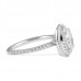 0.67 carat Oval Diamond Double Halo Engagement Ring profile