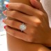 2.09 carat Oval Lab Diamond Fishtail Halo Ring lifestyle