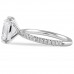 3.61 carat Antique Cushion Cut Lab Diamond Ring profile