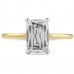 1.90ct Hybrid Step Cut Solitaire Engagement Ring flat