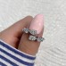 1.83 carat TW Pear Shape Lab Diamond Crossover Band lifestyle
