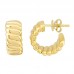 Plain Croissant Huggie Earrings