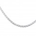 11.75 Carat Oval Shape Lab Diamond Tennis Necklace closeup