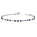 Alternating Diamond and Sapphire Bracelet round
