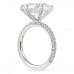 7.20 Carat Round Lab Diamond Three Row Band Ring profile