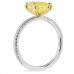 2.56 carat Fancy Vivid Yellow Marquise Lab Diamond Ring profile