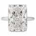 8.11 carat Radiant Cut Lab Diamond Solitaire Ring flat