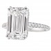 4.68 carat Emerald Cut Diamond Engagement Ring flat