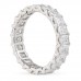 3.35 carat Radiant Cut Lab Diamond U-Shape Eternity Band profile