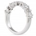 1.4 carat Princess and Round Lab Diamond Halfway Cluster Band profile