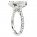 6.01 carat Oval Diamond Cathedral Ring profile