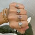 Radiant Cut Moissanite Swoop Engagement Ring lifestyle fist