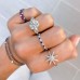 4.52 carat Round Diamond Three-Stone Engagement Ring lifestyle fist