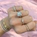 .80ct Round Diamond Mini-Halo Wedding Band lifestyle fist