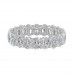 3.65 Carat Oval Diamond Eternity Band flat