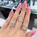 3 carat Radiant Cut Diamond Pave Basket Engagement Ring lifestyle