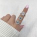 3.04 carat Antique Cushion Lab Diamond Lotus Bezel Set Ring lifestyle