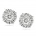 diamond cluster stud earrings