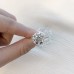 7.20 Carat Round Lab Diamond Three Row Band Ring lifestyle pinch