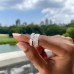 2.80 carat Cushion Cut Lab Diamond Solitaire Ring belvedere