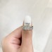 Two-Row Prong and Pave Halfway Wedding Band lifestyle thumb