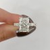 3.58 carat Radiant Cut Lab East-West Radiant Pave Ring lifestyle pinch