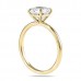 1.60ct Cushion Cut Diamond Yellow Gold Solitaire Engagement Ring profile