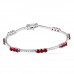 Diamond and Ruby 18K White Gold Bracelet