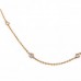 .55 carat TW Diamond by the Yard Rose Gold Necklace closeup