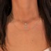 Diamond Disc Necklace ladies neckline lifestyle