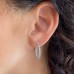 2 carat Round Lab Diamond Inside Out Hoops lifestyle