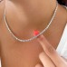 5.44 carat Emerald Lab Diamond East-West Bezel Tennis Necklace lifestyle