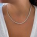12.56 carat Oval Lab Diamond Graduating Tennis Necklace lifestyle