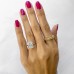 4.78 carat Radiant Cut Yellow Diamond Eternity Band lifestyle hand