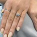 2.02ct Round Lab Diamond Cathedral Engagement Ring lifestyle