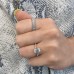 1.92ct Emerald Diamond Platinum Swoop Ring lifestyle